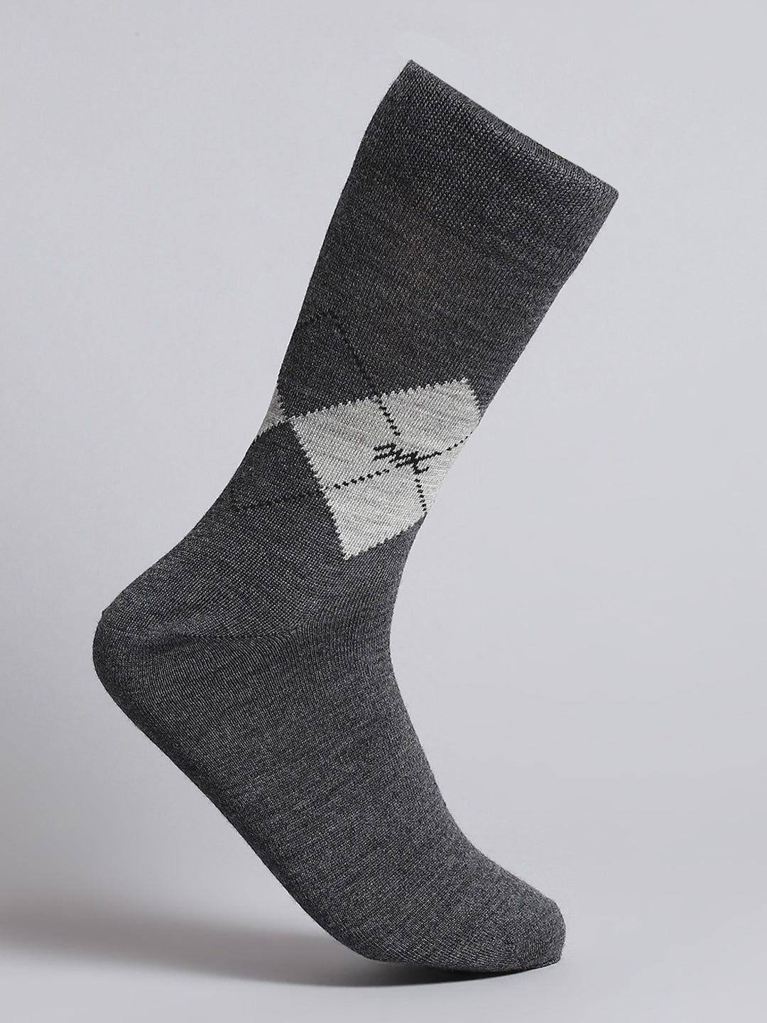 Men Pure Wool Self Design Mid Calf Length Socks (1 Pair)