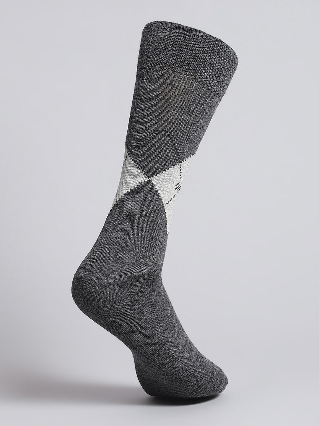 Men Pure Wool Self Design Mid Calf Length Socks (1 Pair)