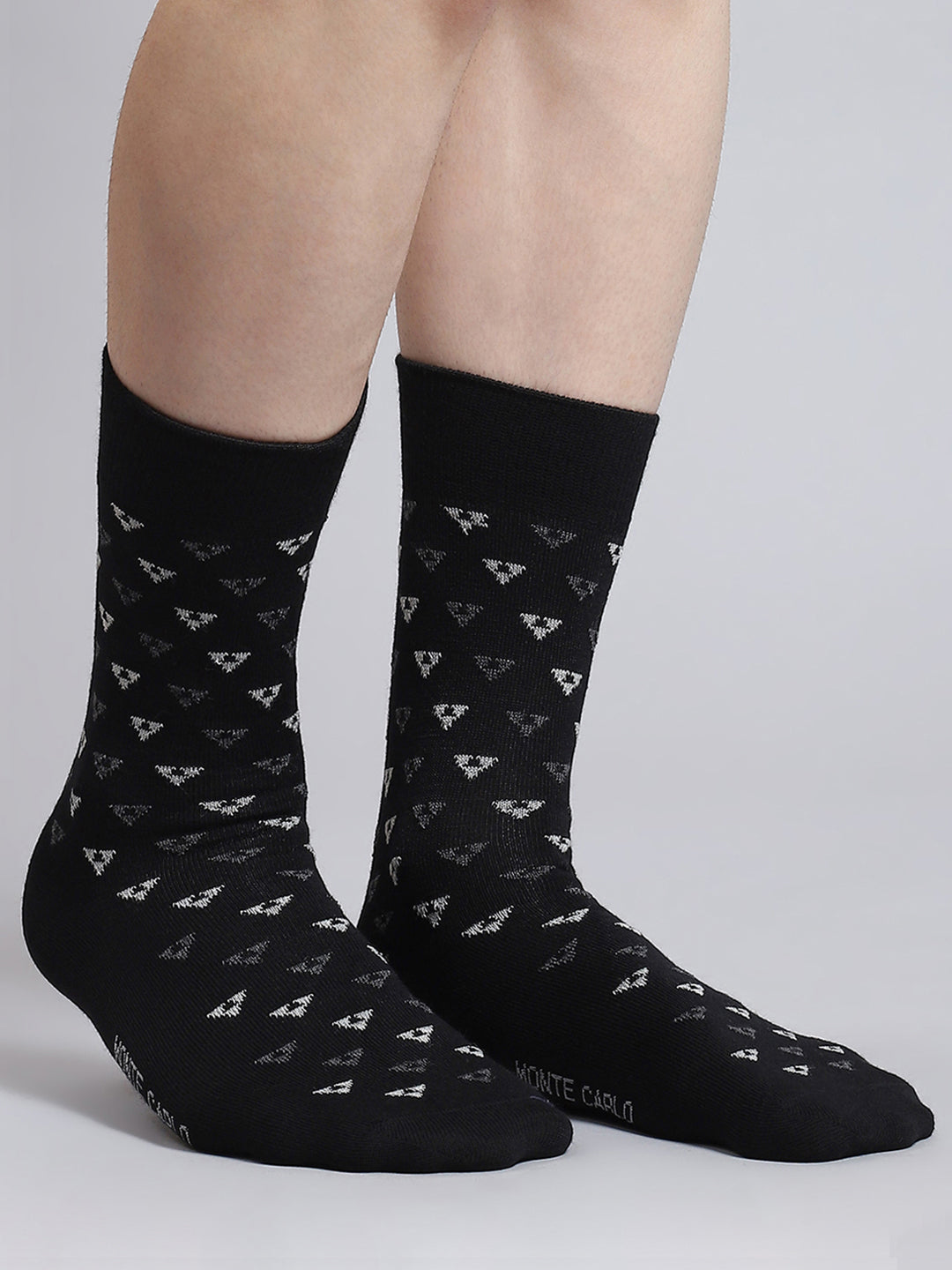 Men Pure Wool Self Design Mid Calf Length Socks (1 Pair)