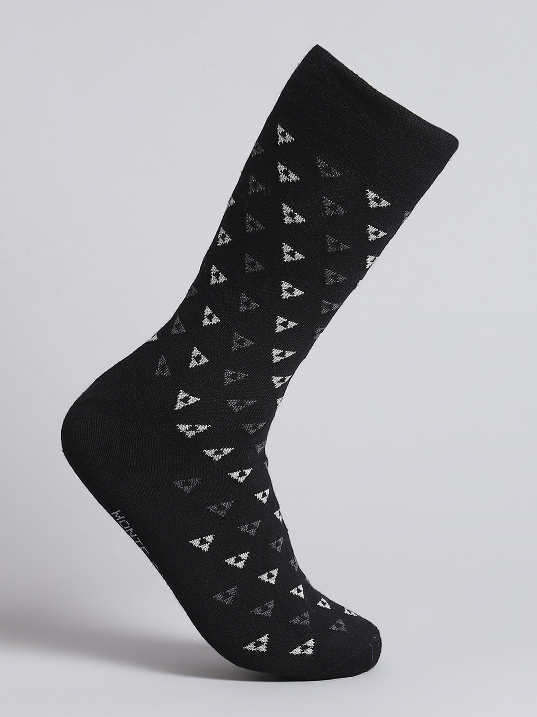 Men Pure Wool Self Design Mid Calf Length Socks (1 Pair)