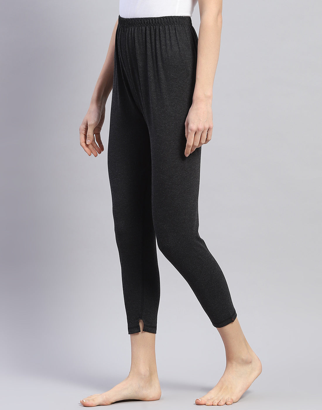 Women Grey Solid Thermal Lower