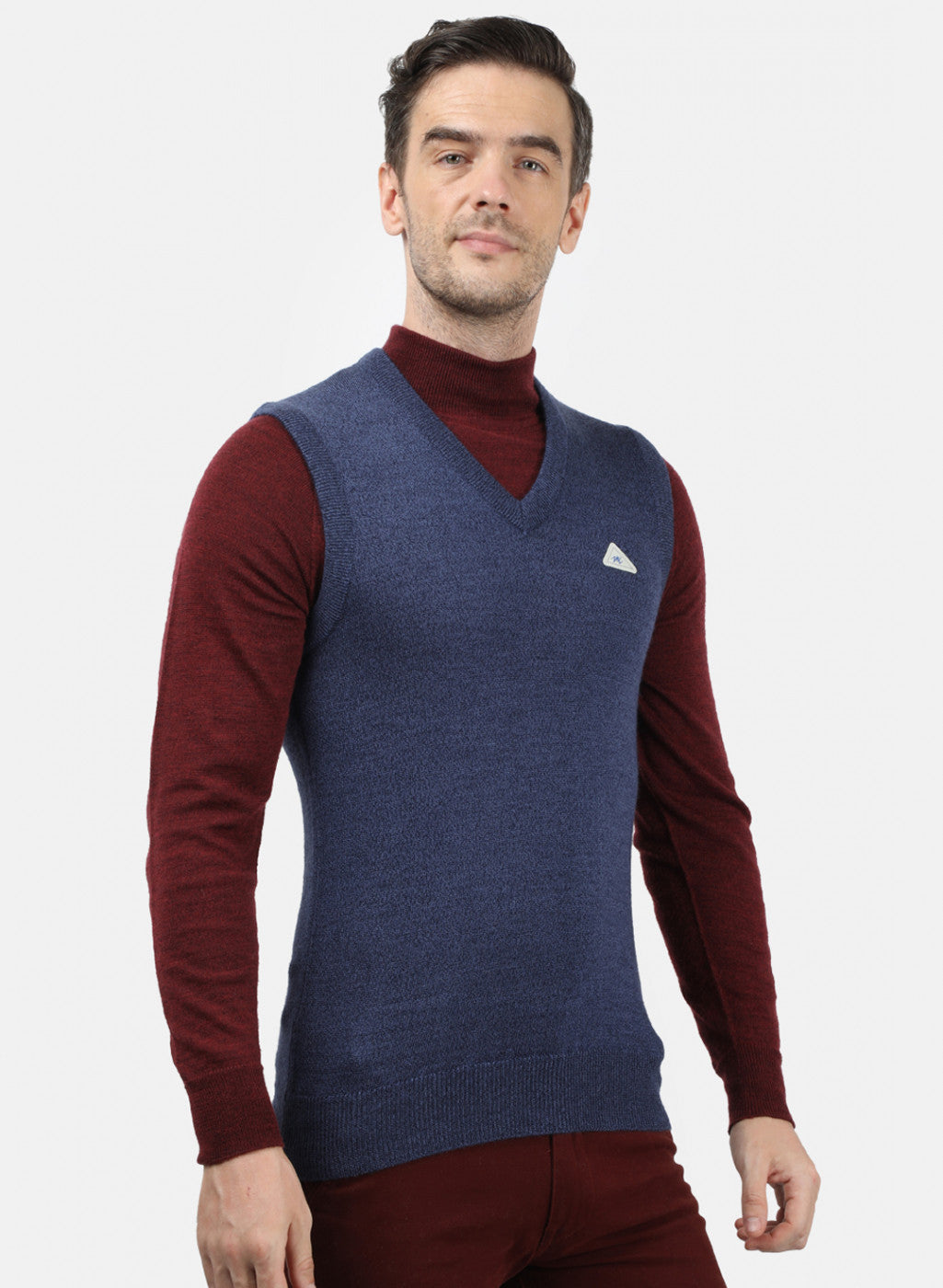 Men NAvy Blue Solid Sweater