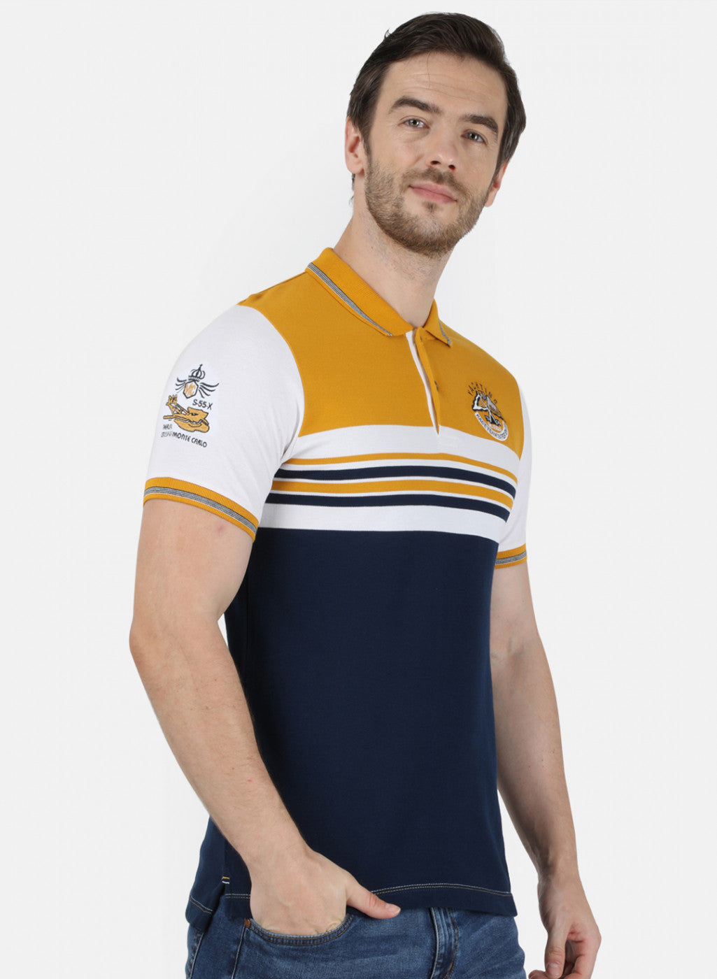 Mens Mustard Stripe T-Shirt