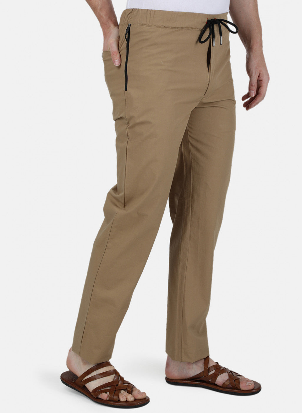 Mens Khaki Plain Lower