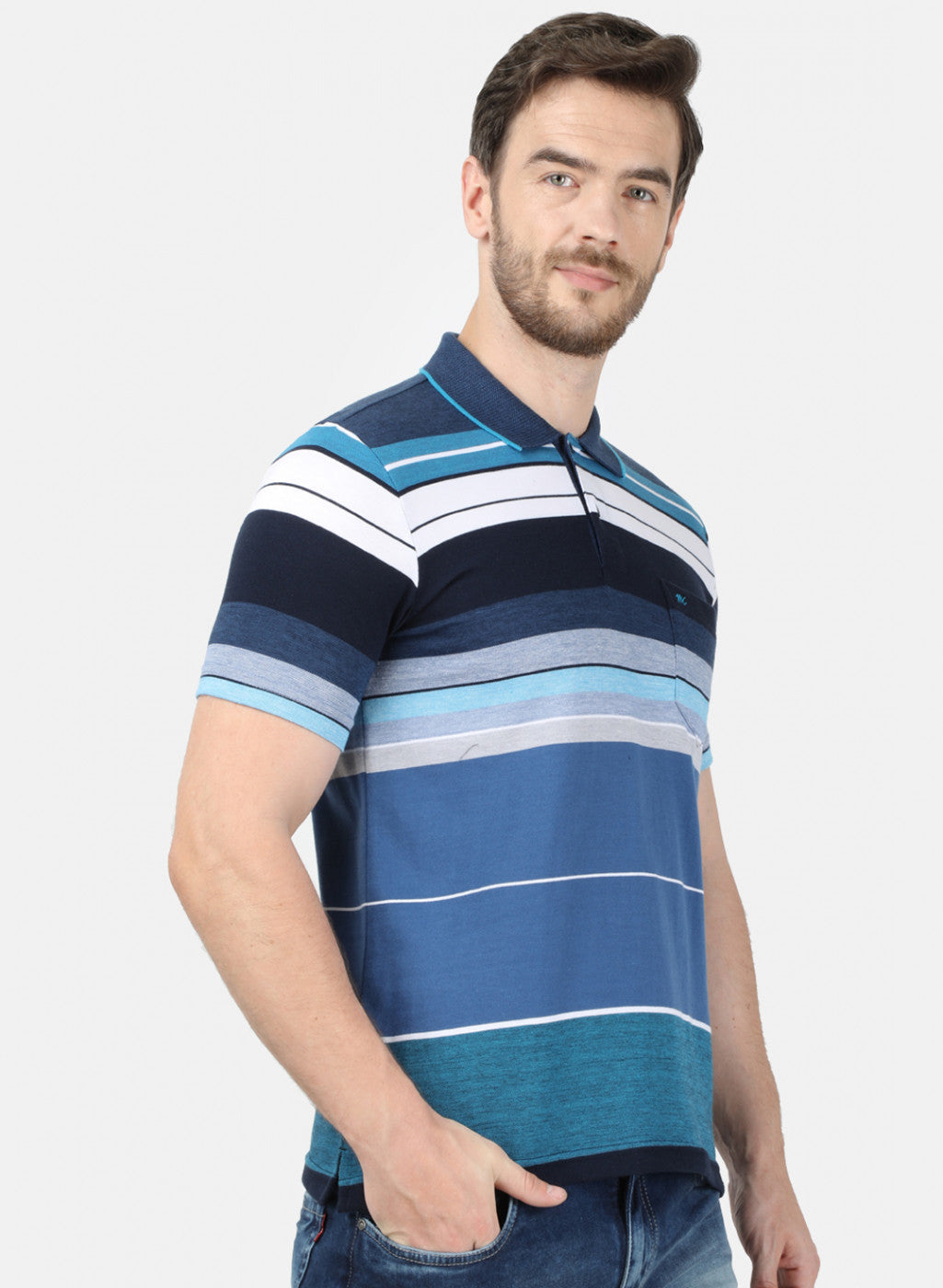 Mens Blue Stripe T-Shirt