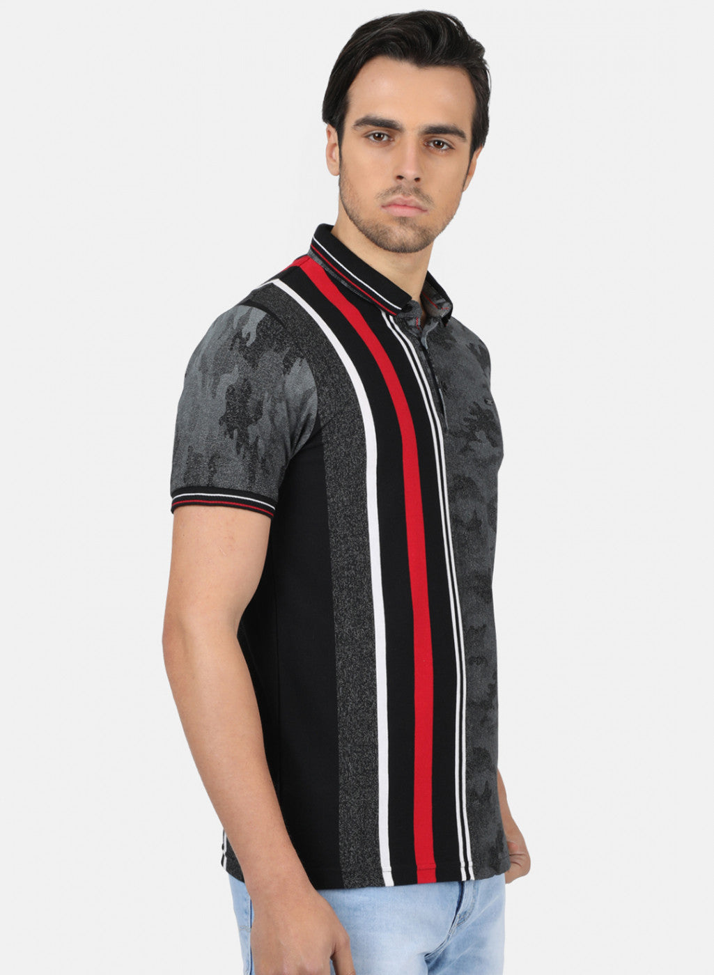 Men Black Printed T-Shirts