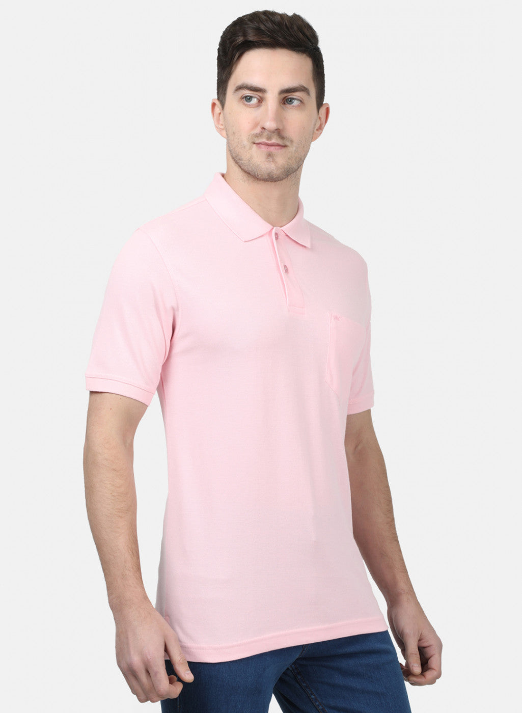 Mens Pink Plain T-Shirts