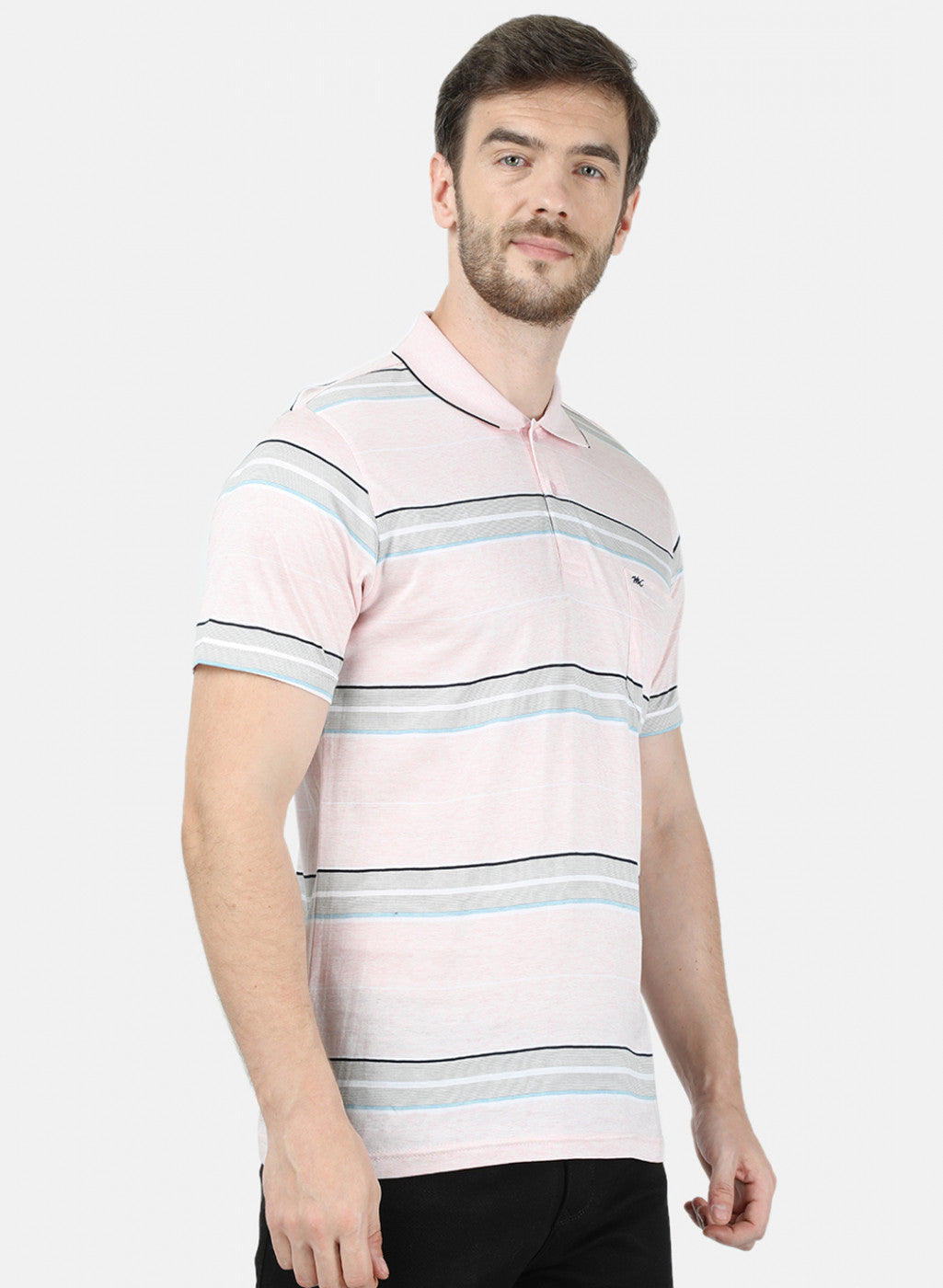 Mens Pink Stripe T-Shirt