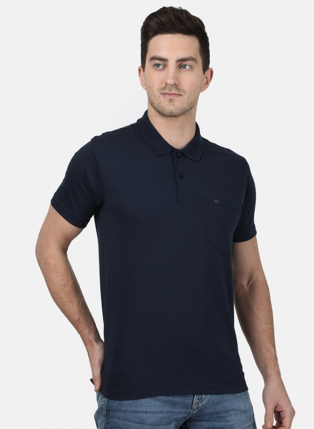 Mens NAvy Blue Plain T-Shirt