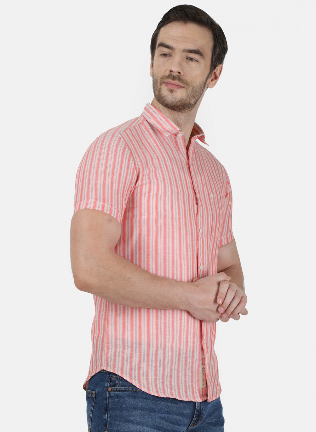 Mens Light Pink Check Shirt