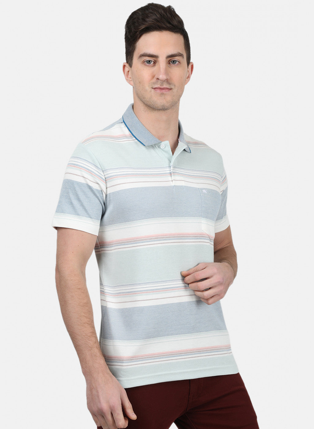 Mens Multi Color Stripe T-Shirt