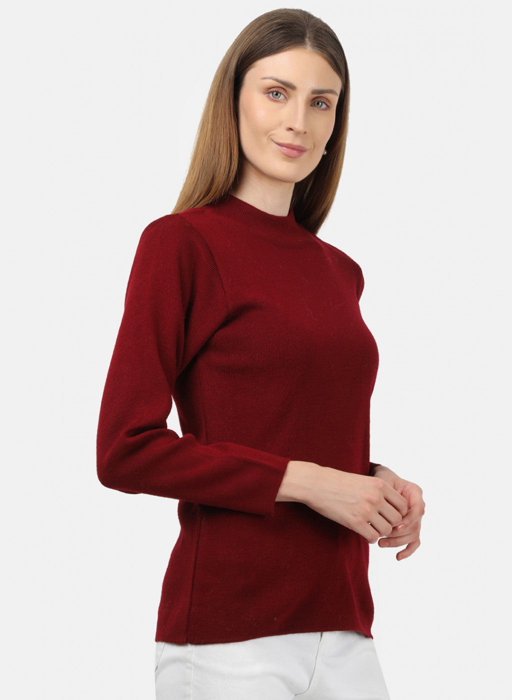 Women Maroon Solid Sceavy