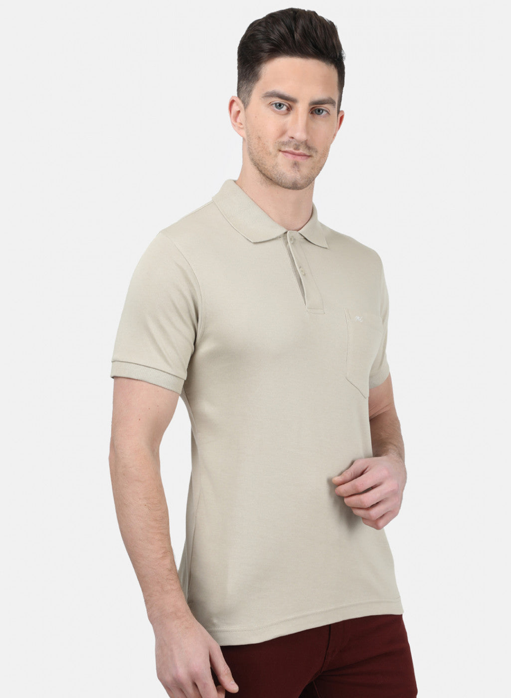Mens Brown Plain T-Shirt