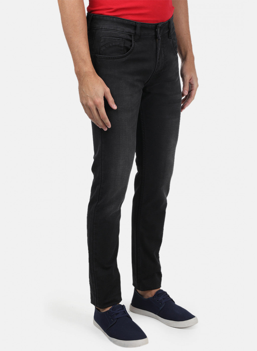 Men Black Normal Wash Denims