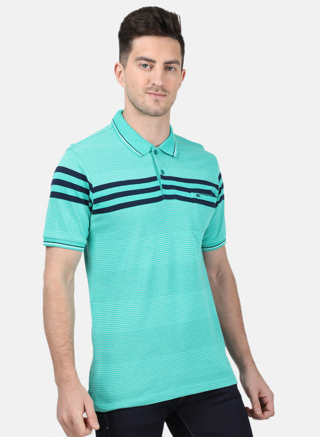 Mens Green Stripe T-Shirt