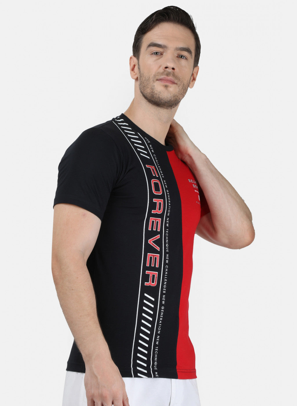 Mens Red Printed T-Shirt