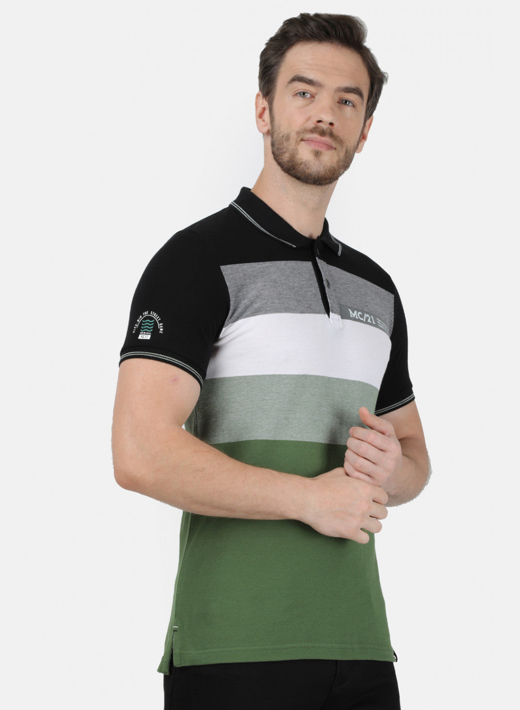 Mens Multicolor Stripe T-Shirt