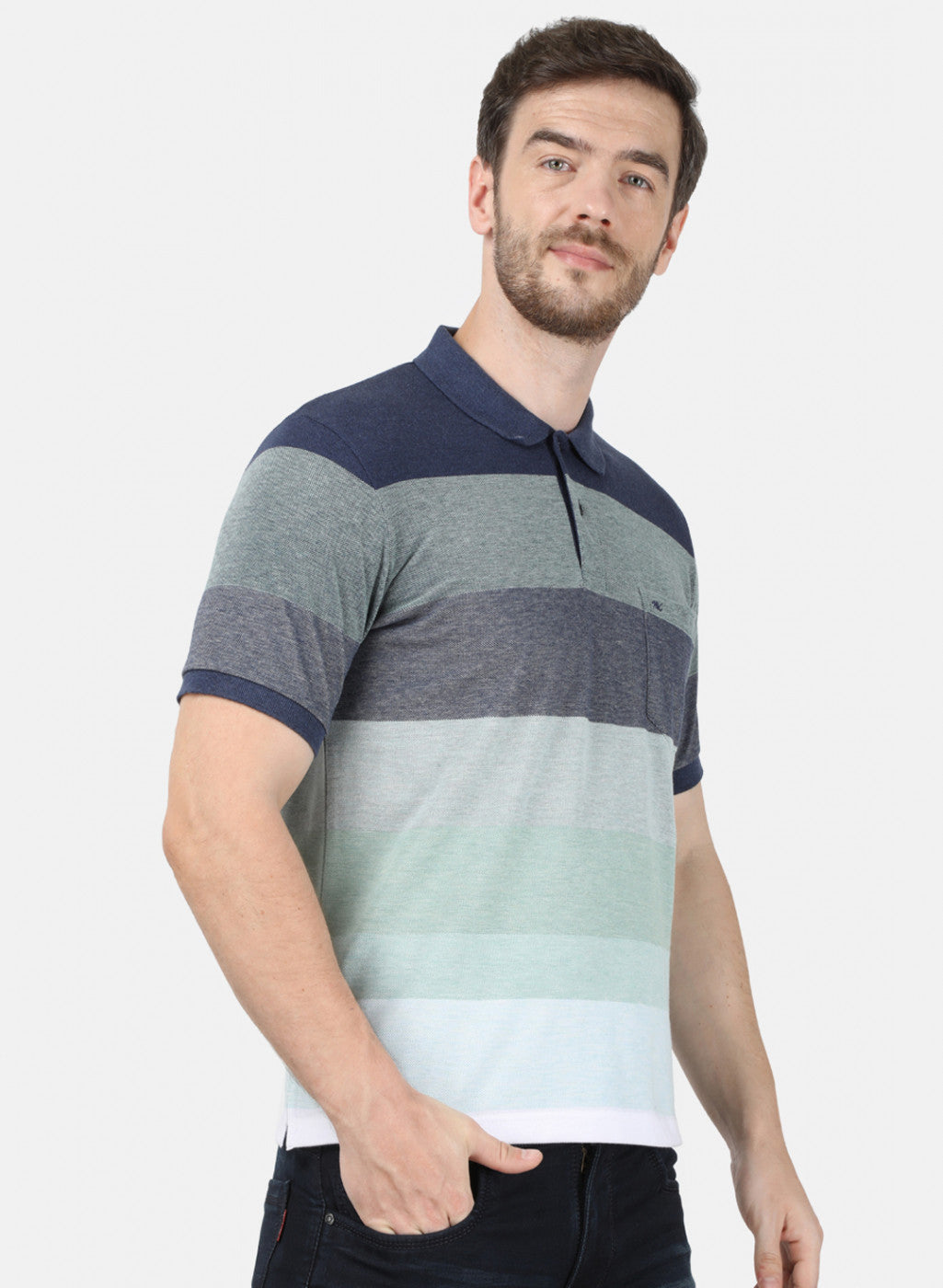 Mens Green Stripe T-Shirt