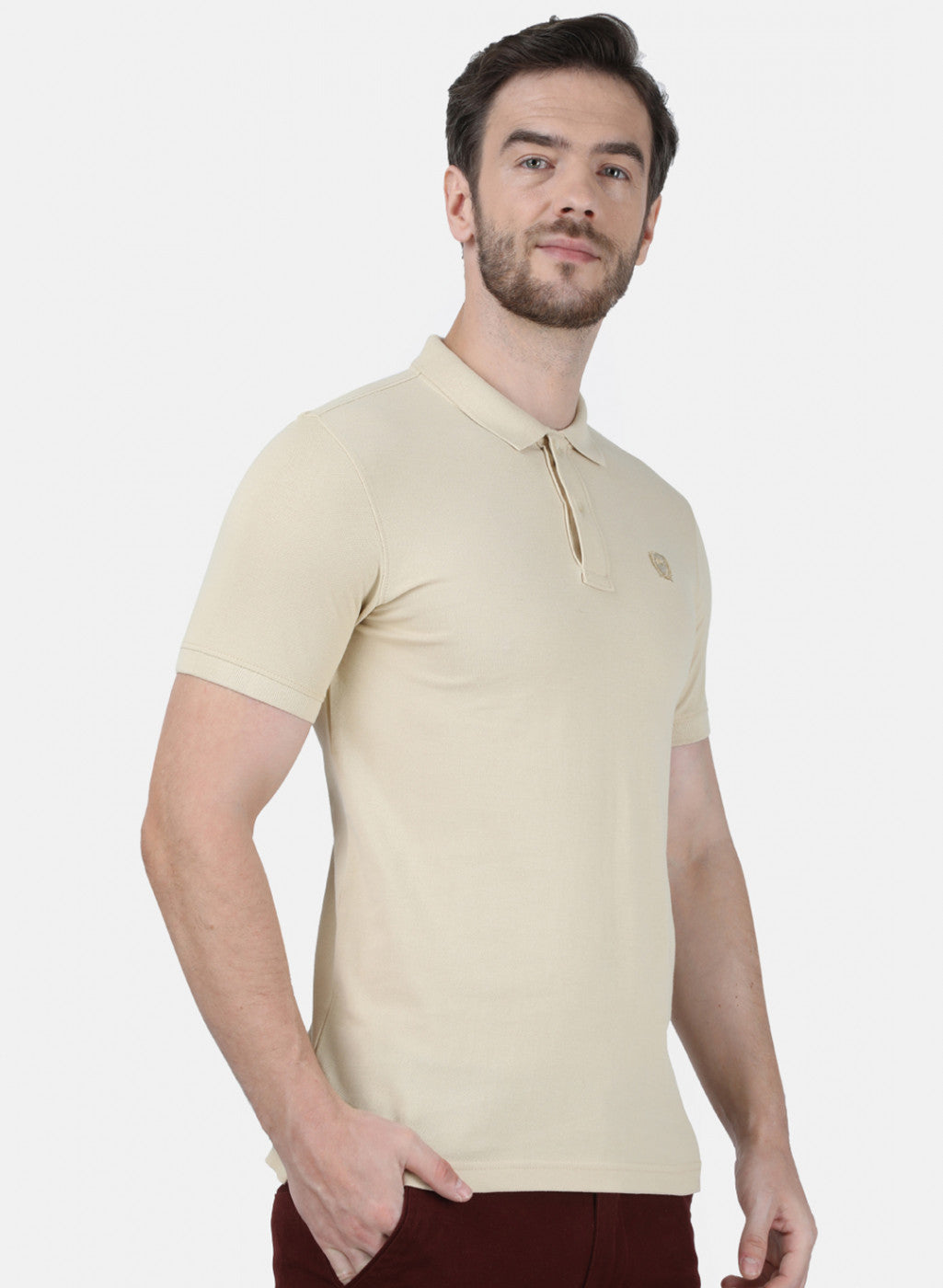 Mens Brown Plain T-Shirt