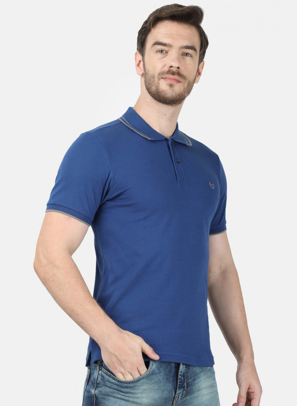 Mens Navy Blue Plain T-Shirt