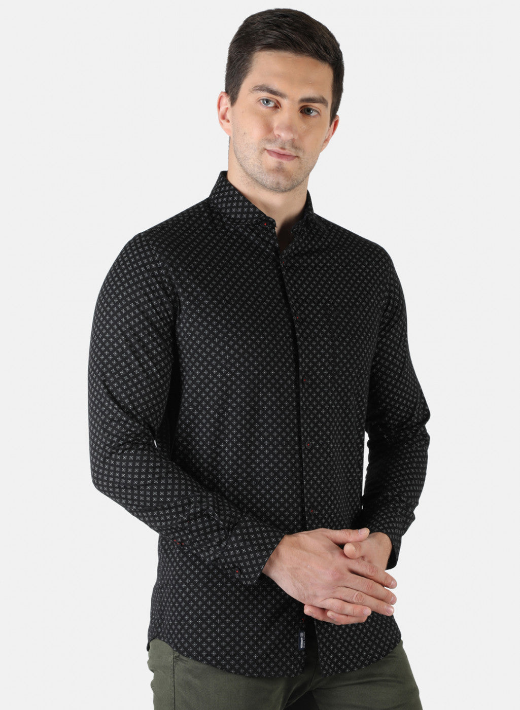 Men Black Printed Shirt
