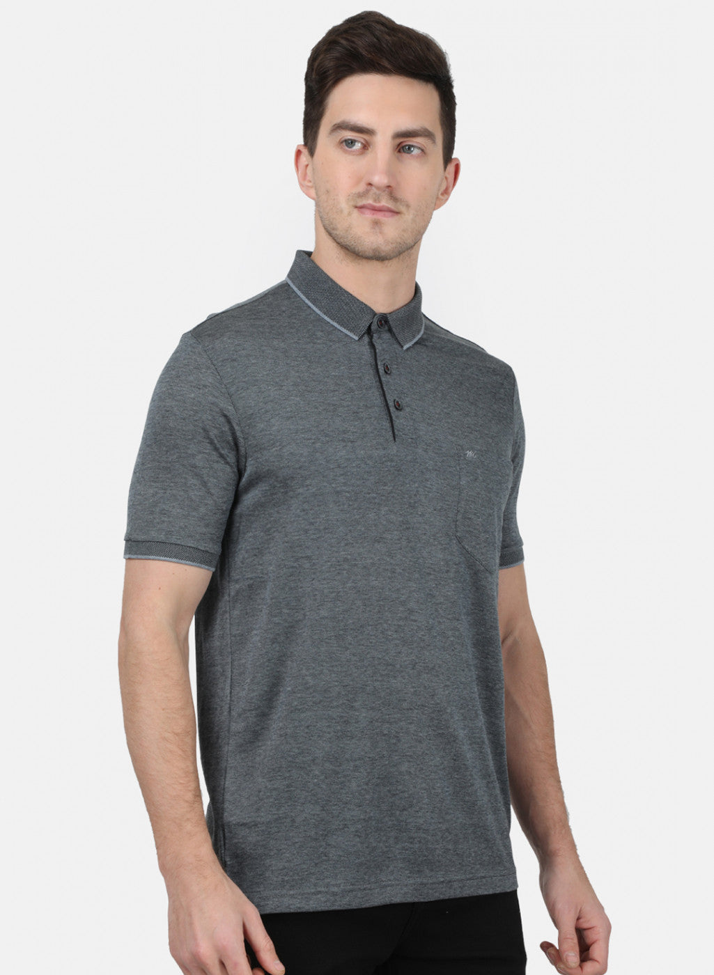 Mens Grey Plain T-Shirt