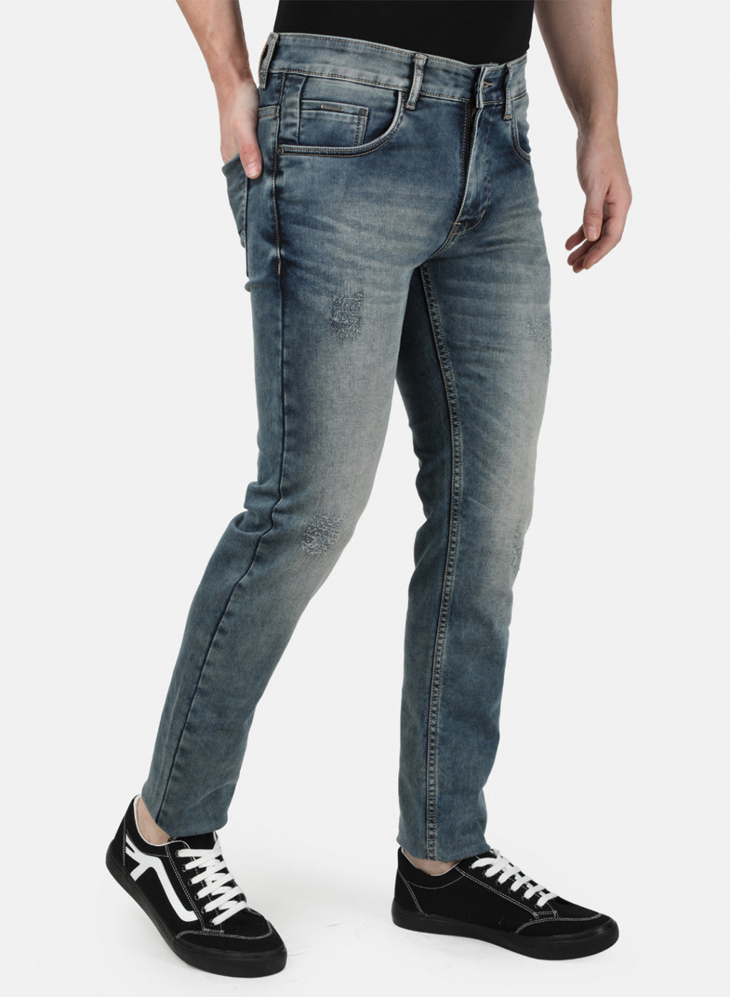 Mens Blue Narrow Denim