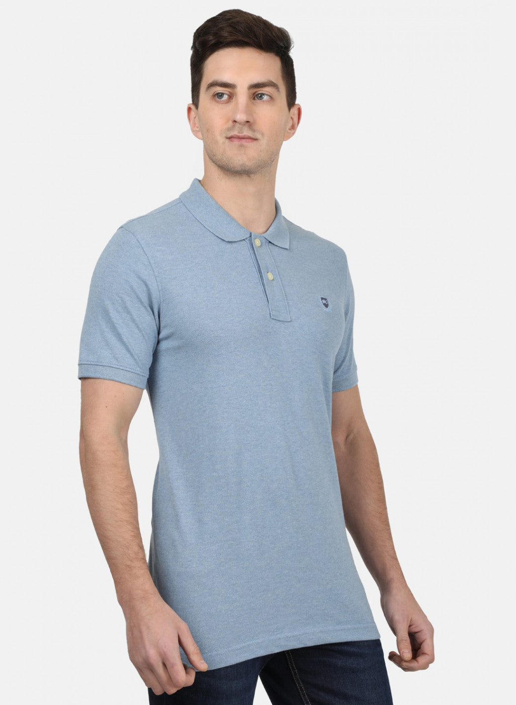 Mens Blue Plain T-Shirt