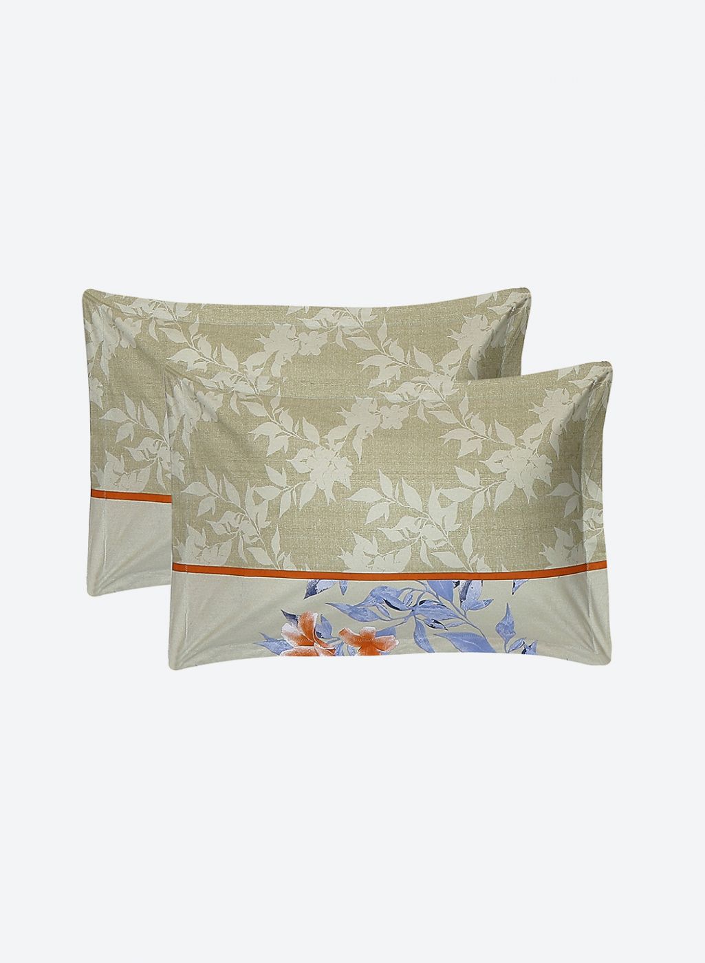 120TC Pure Cotton Queen Bedsheet with 2 Pillow Covers