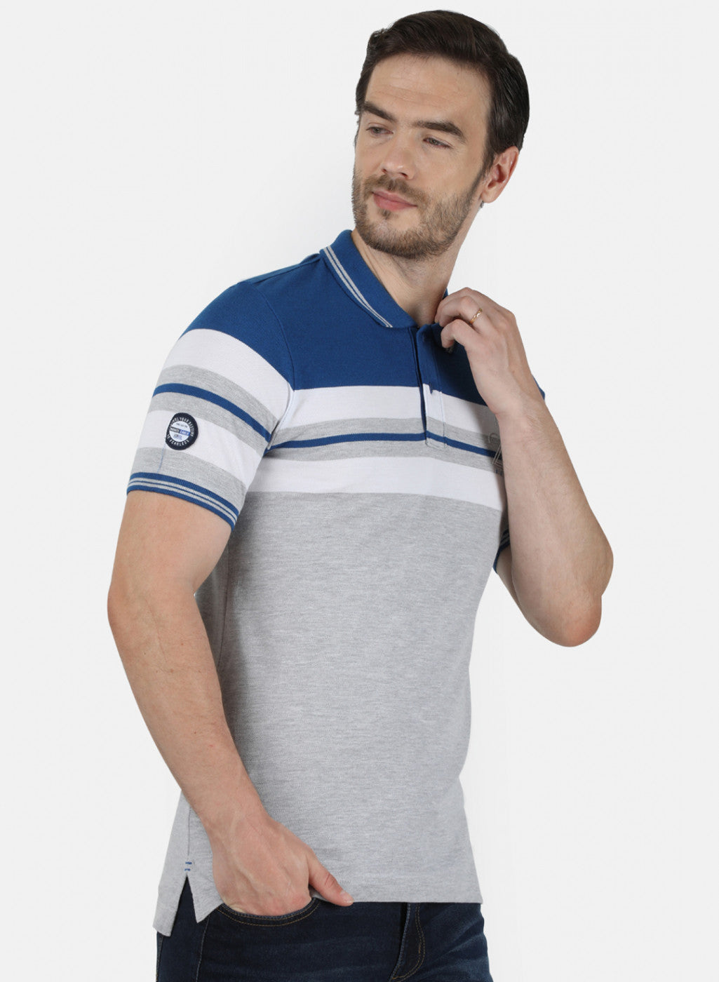 Mens Blue Stripe T-Shirt