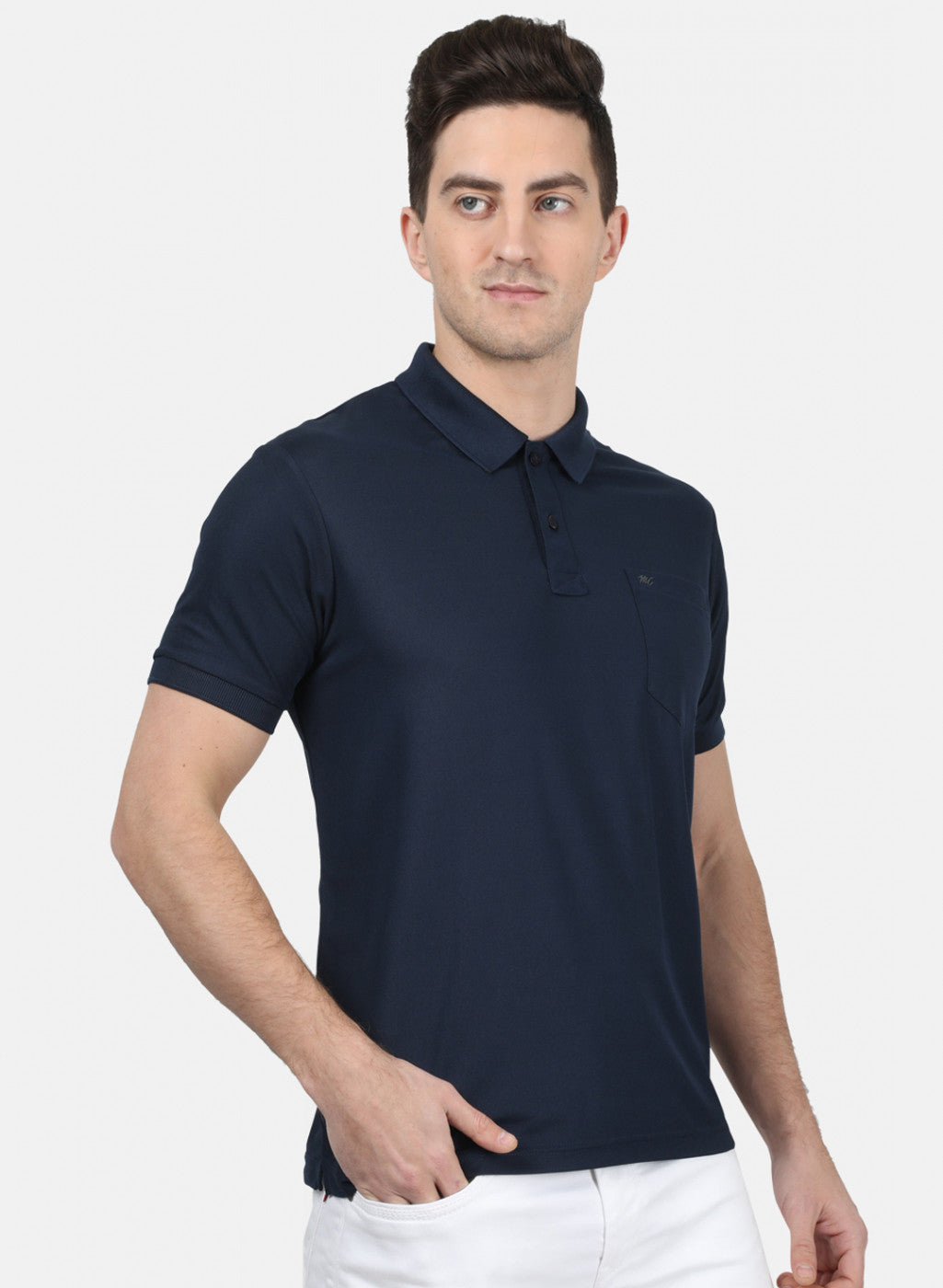 Mens NAvy Blue Plain T-Shirt