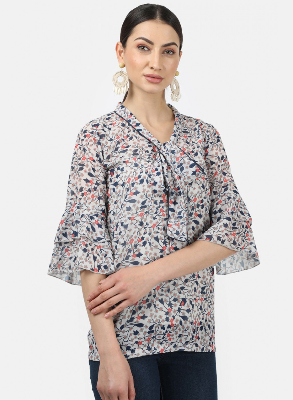 Womens Multi Color Printed Tops