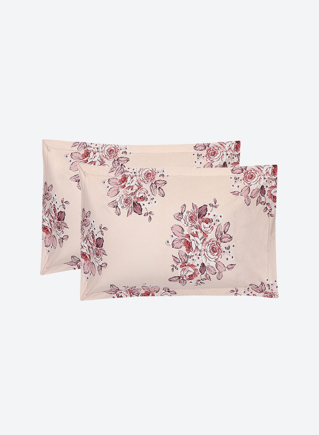 120TC Pure Cotton Queen Bedsheet with 2 Pillow Covers
