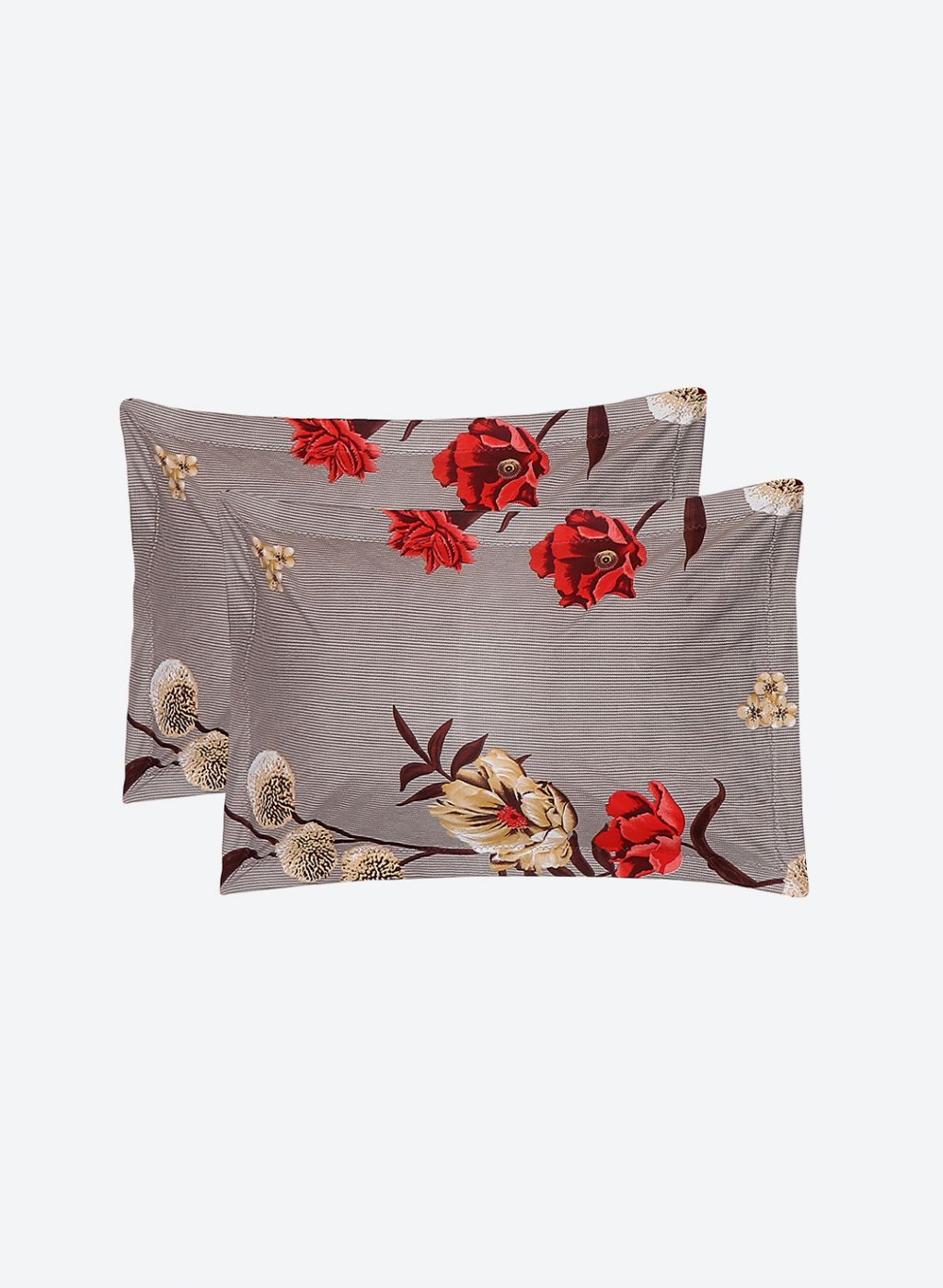 130 GSM Polyester Queen Bedsheet with 2 Pillow Covers