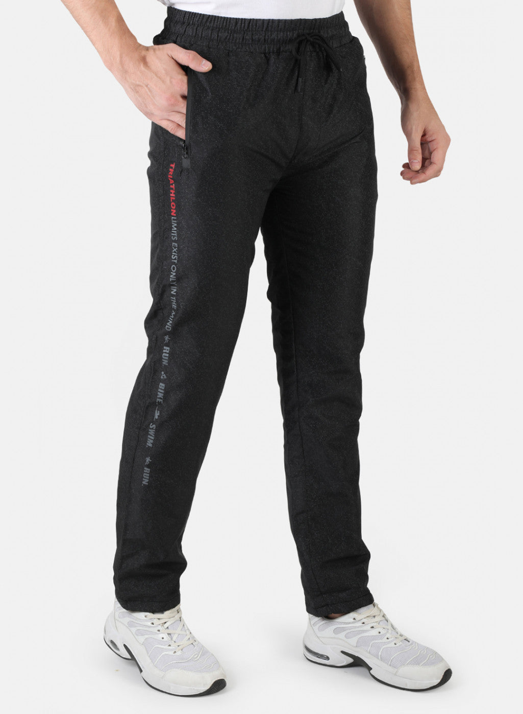 Men Black Printed Winter Lower