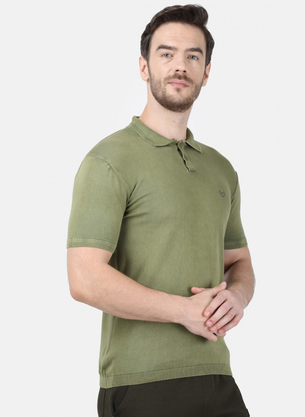 Mens Olive Plain T-Shirt