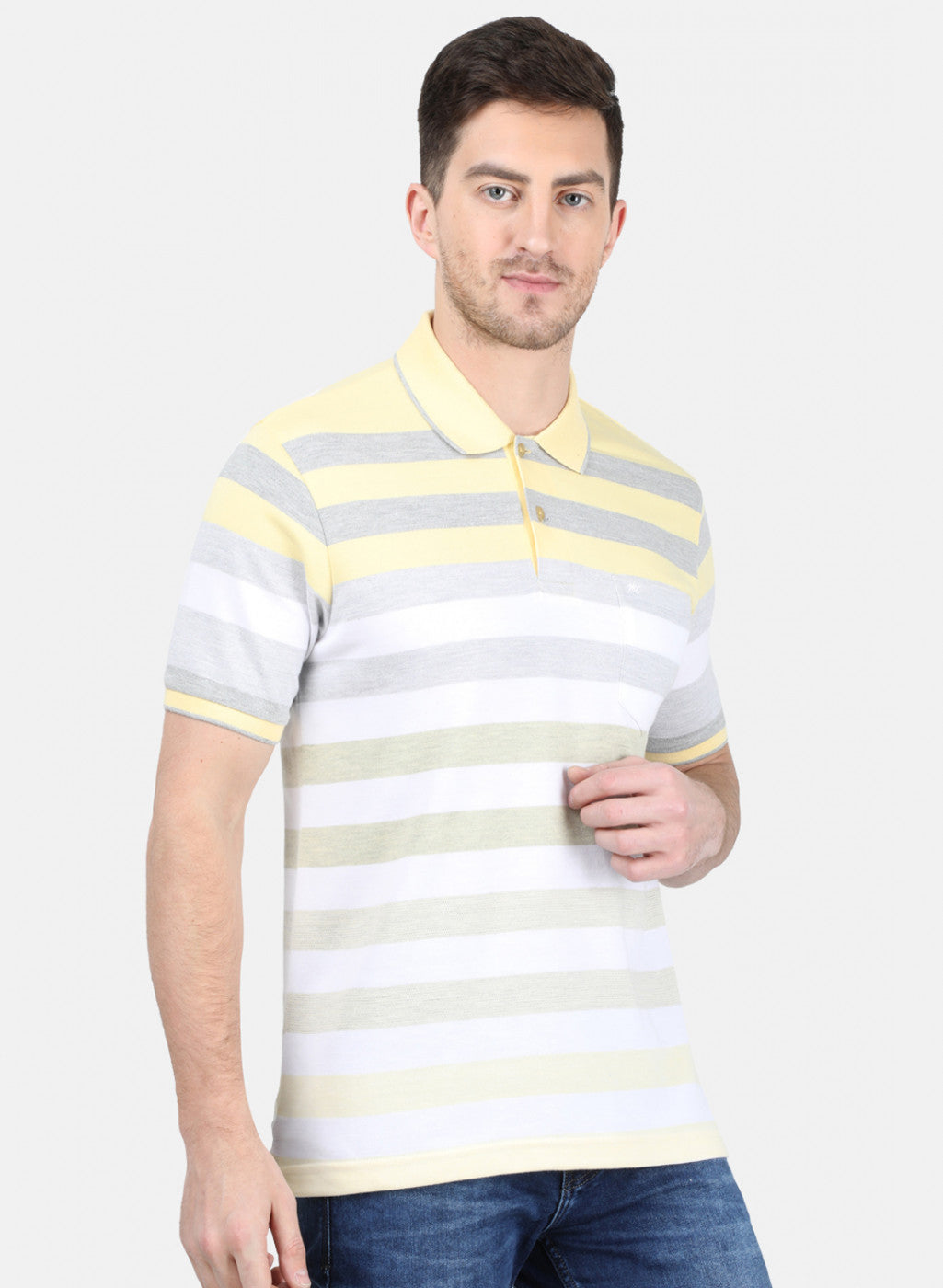 Mens Yellow Stripe T-Shirt