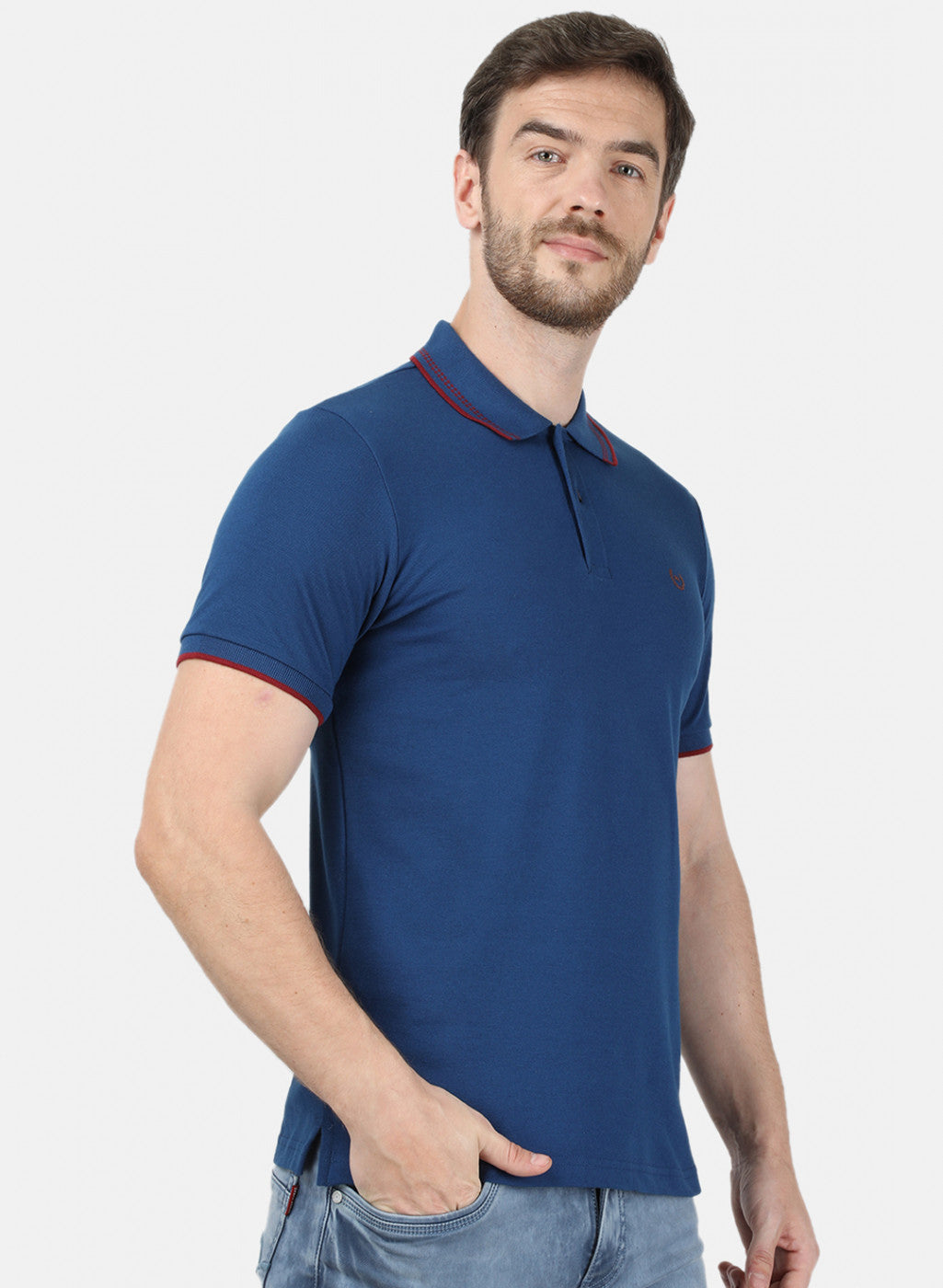Mens Navy Blue Plain T-Shirt