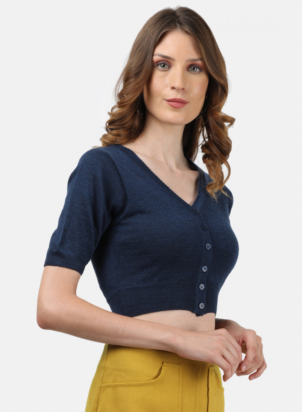 Women Blue Solid Blouse