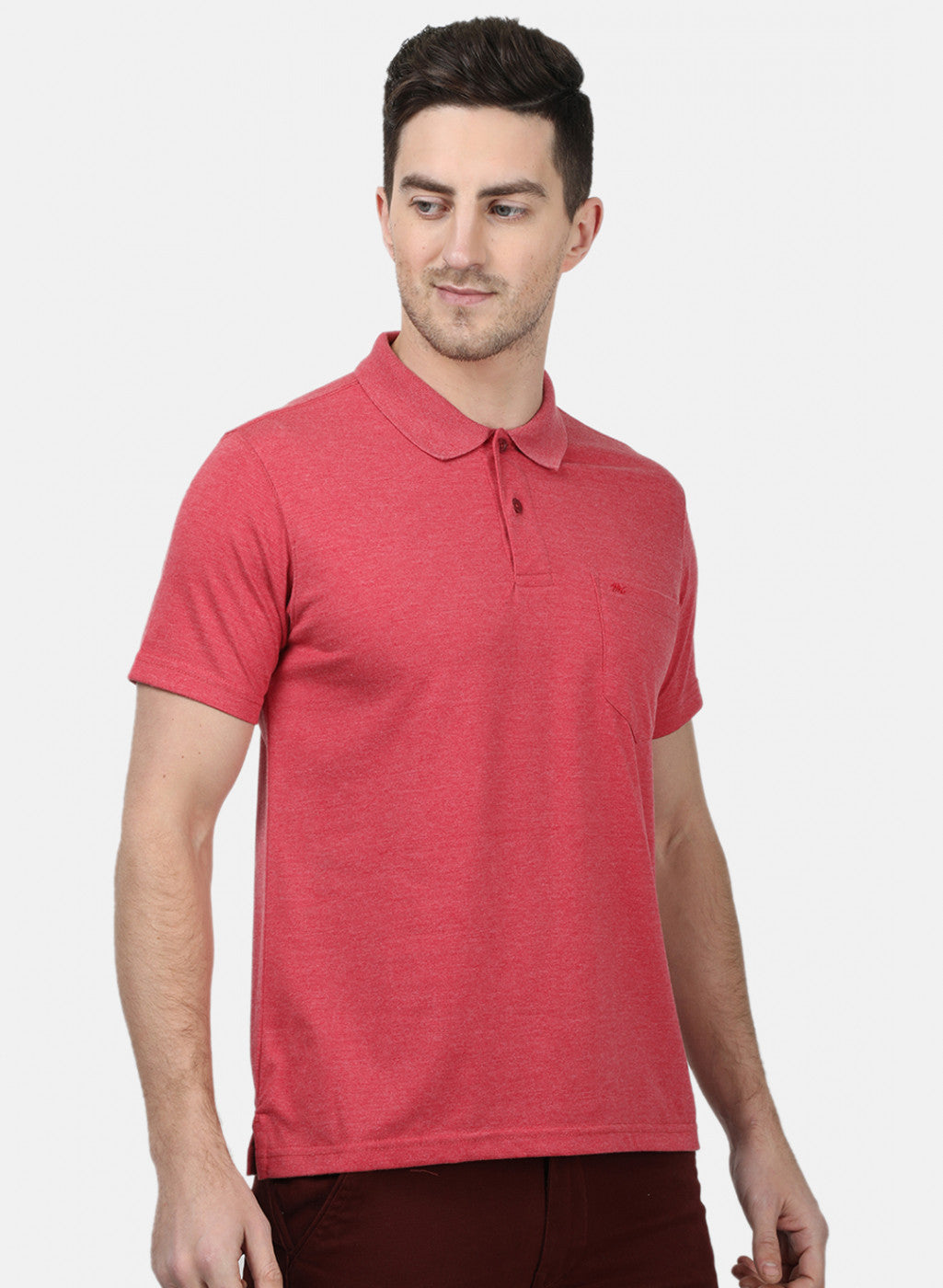 Mens Red Plain T-Shirts