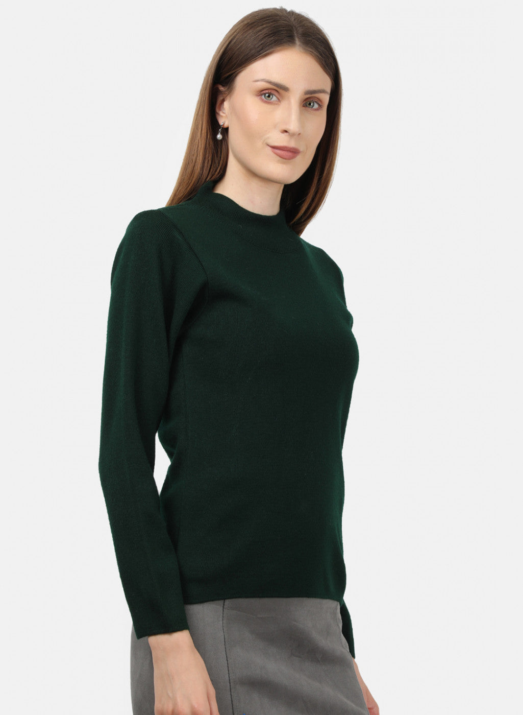 Women Green Solid Sceavy