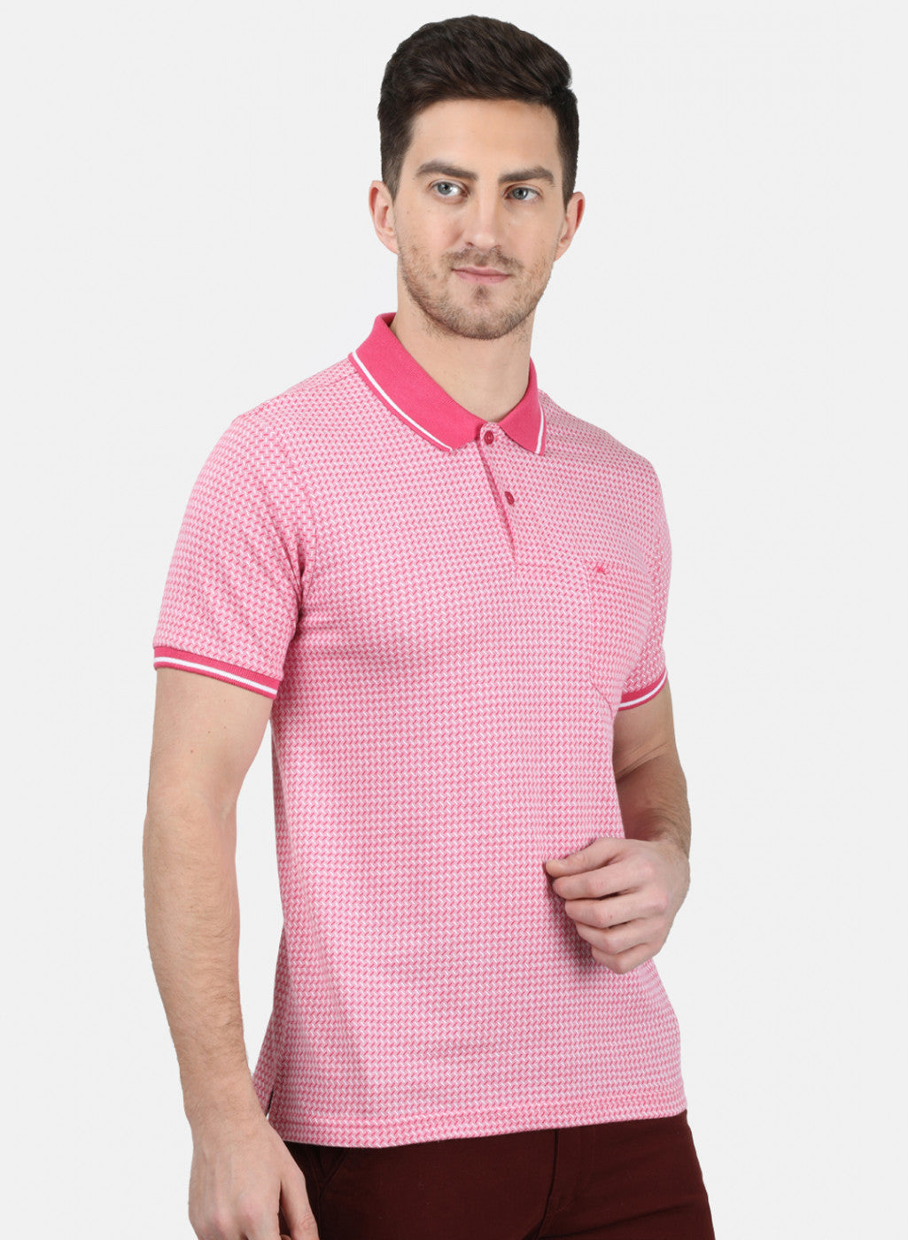 Mens Pink Stripe T-Shirt