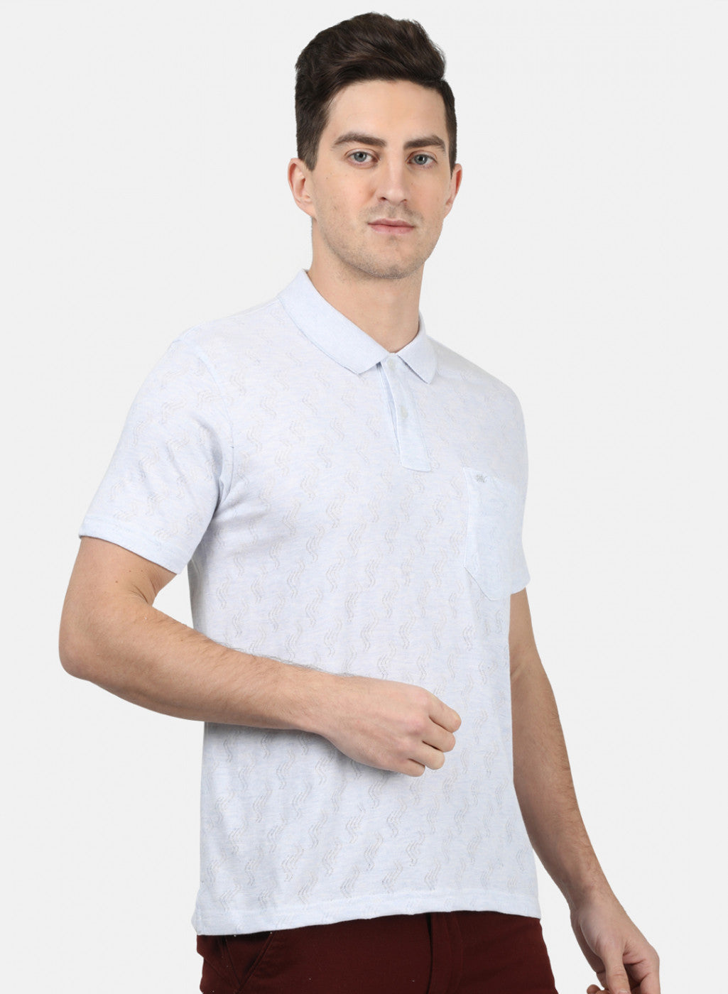 Mens Sky Blue Stripe T-Shirt