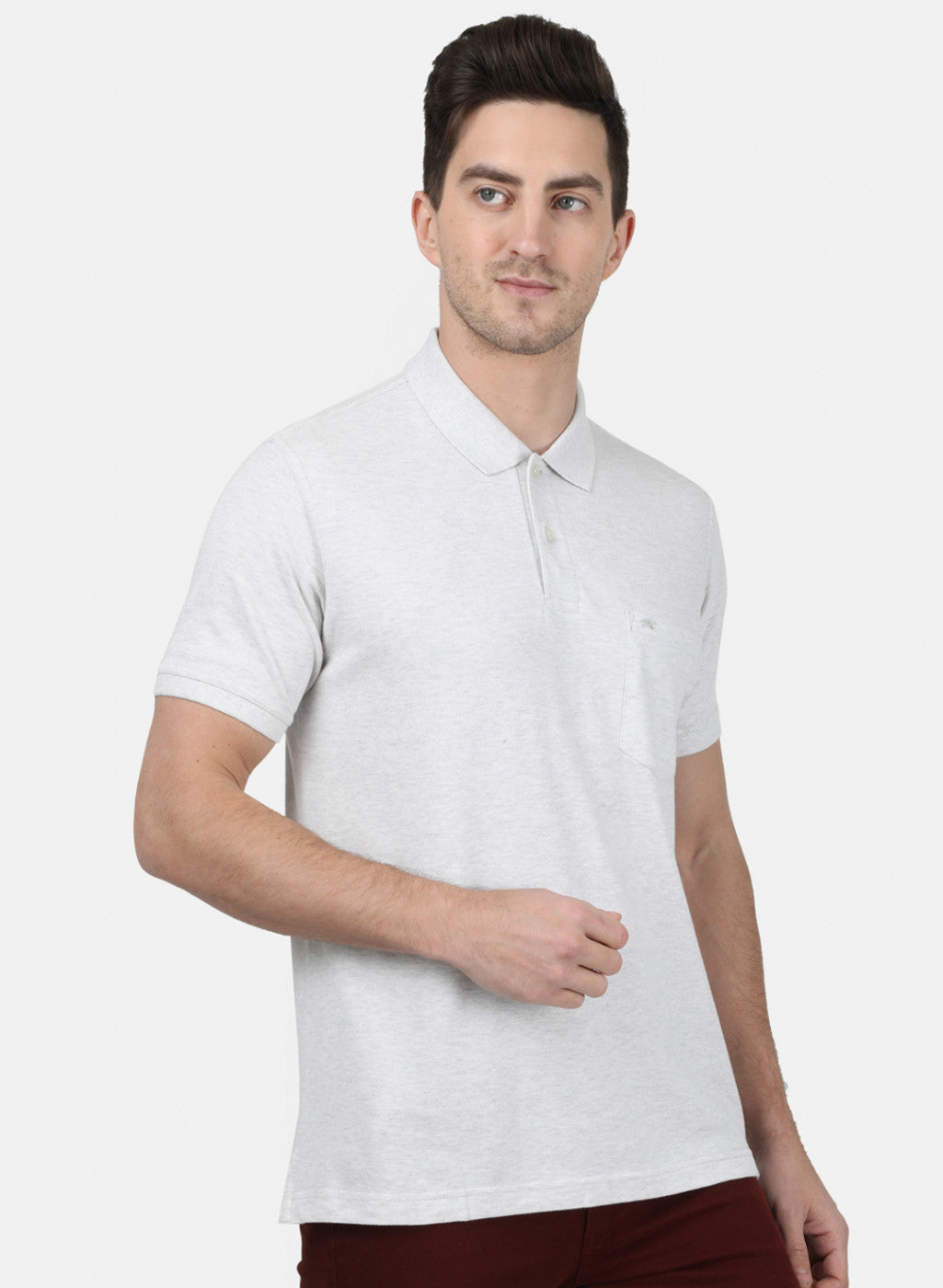Mens Grey Plain T-Shirt