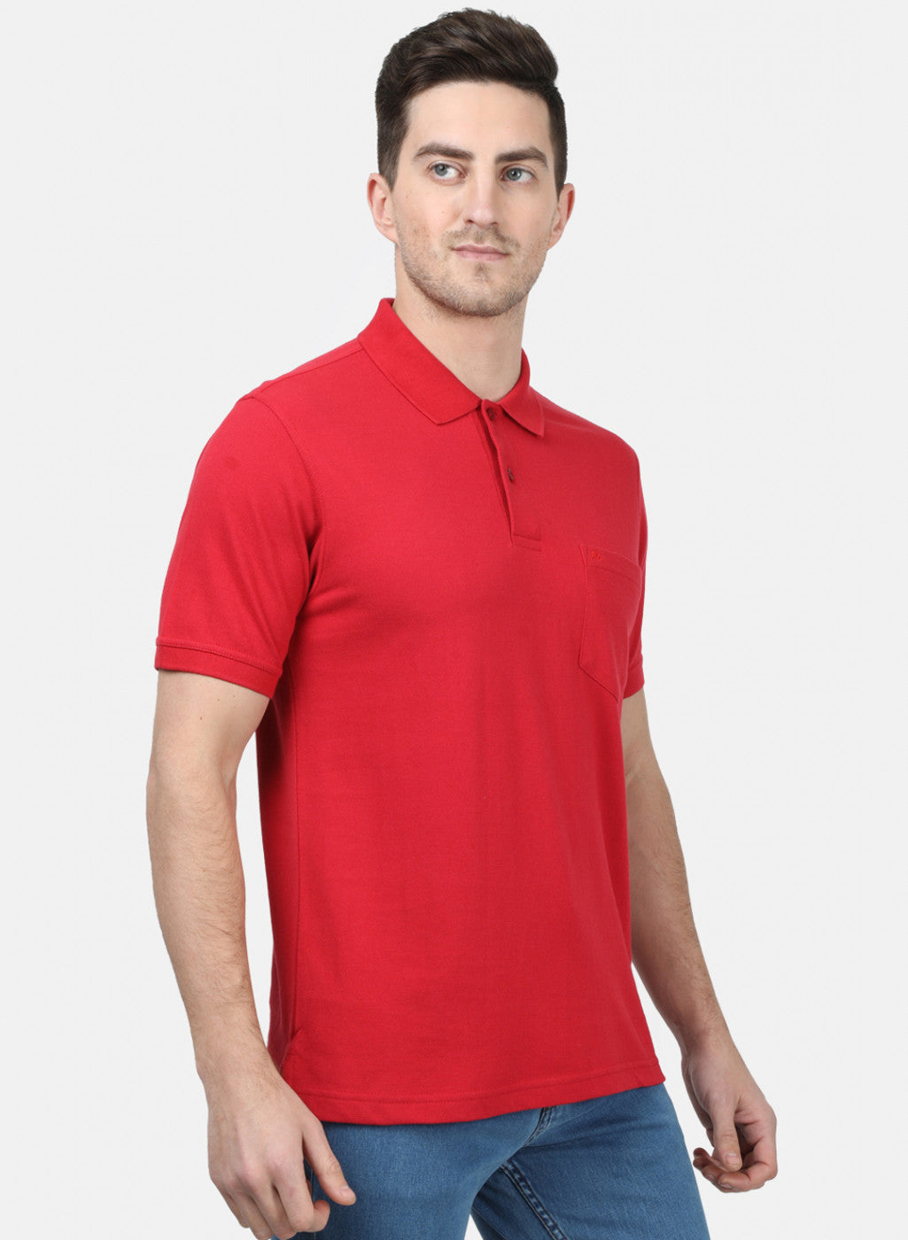 Mens Red Plain T-Shirts