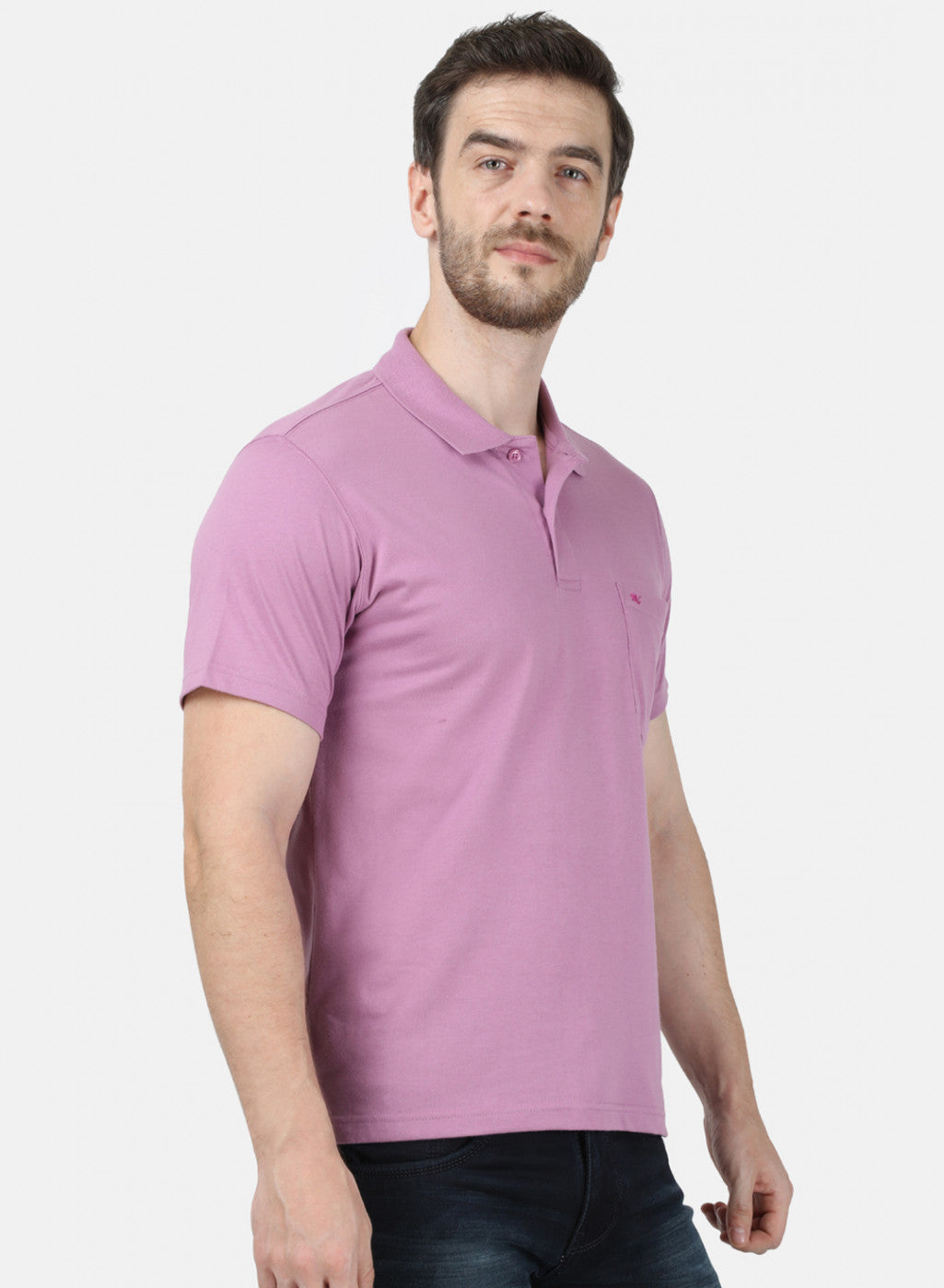 Mens Purple Plain T-Shirt