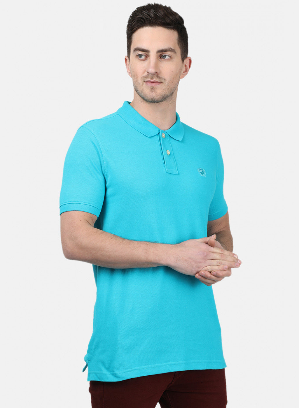 Mens Blue Plain T-Shirts