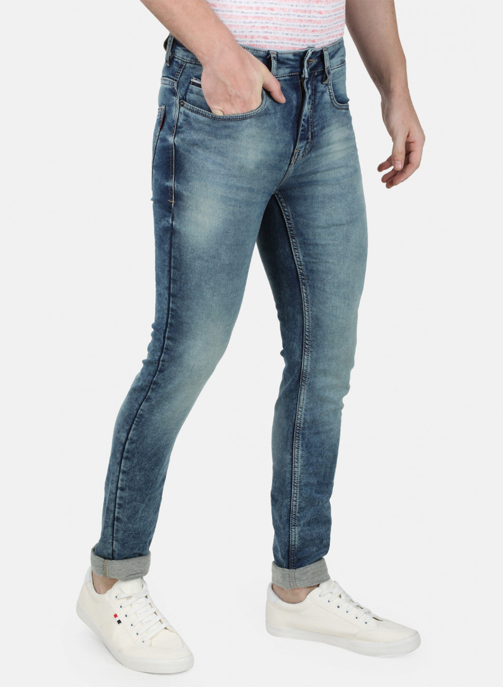 Mens Blue Skinny Denim