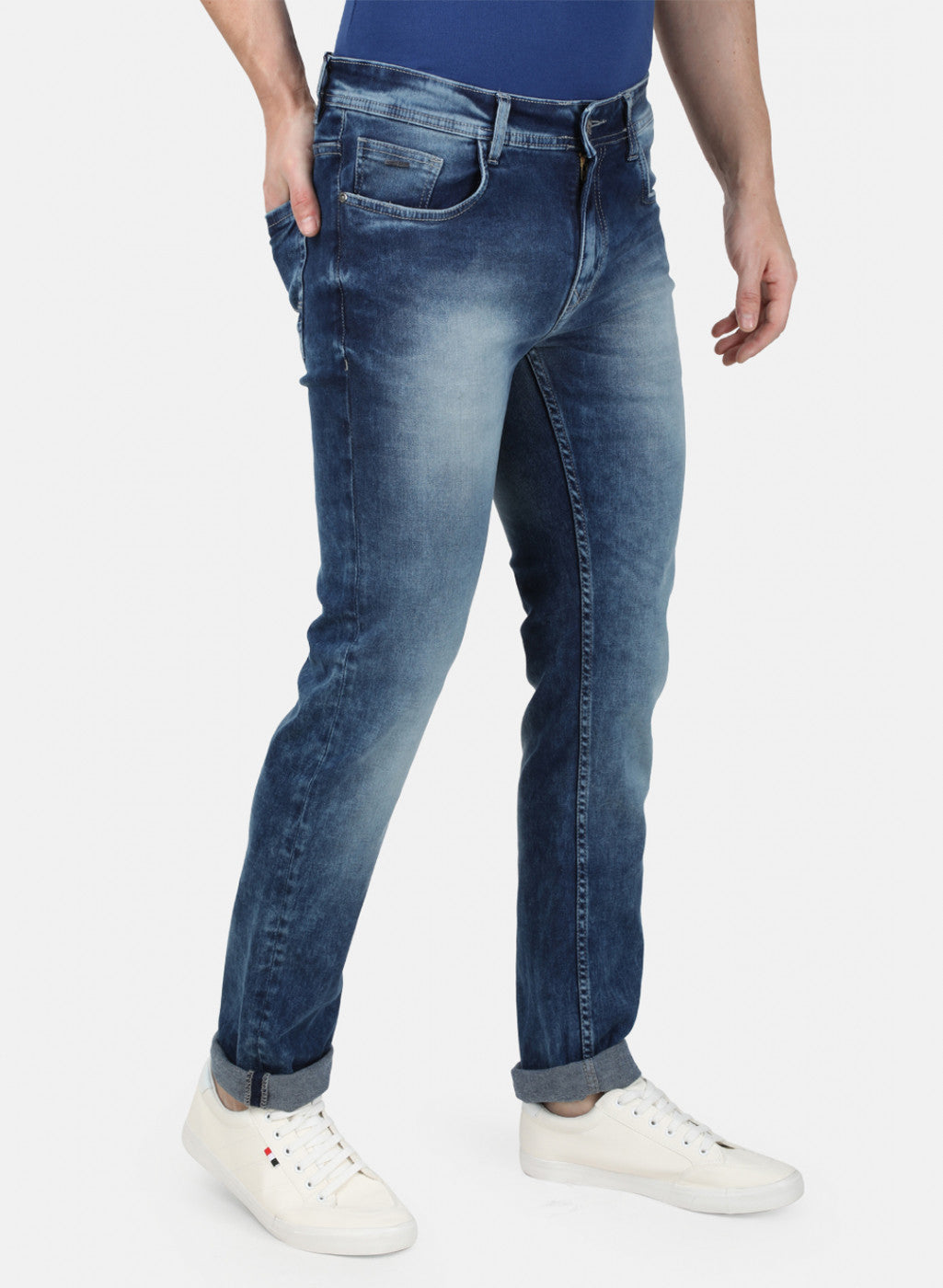 Mens Blue Narrow Denim