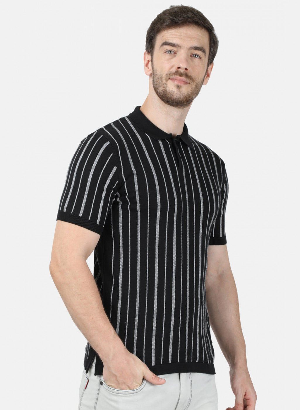 Mens Black Stripe T-Shirt